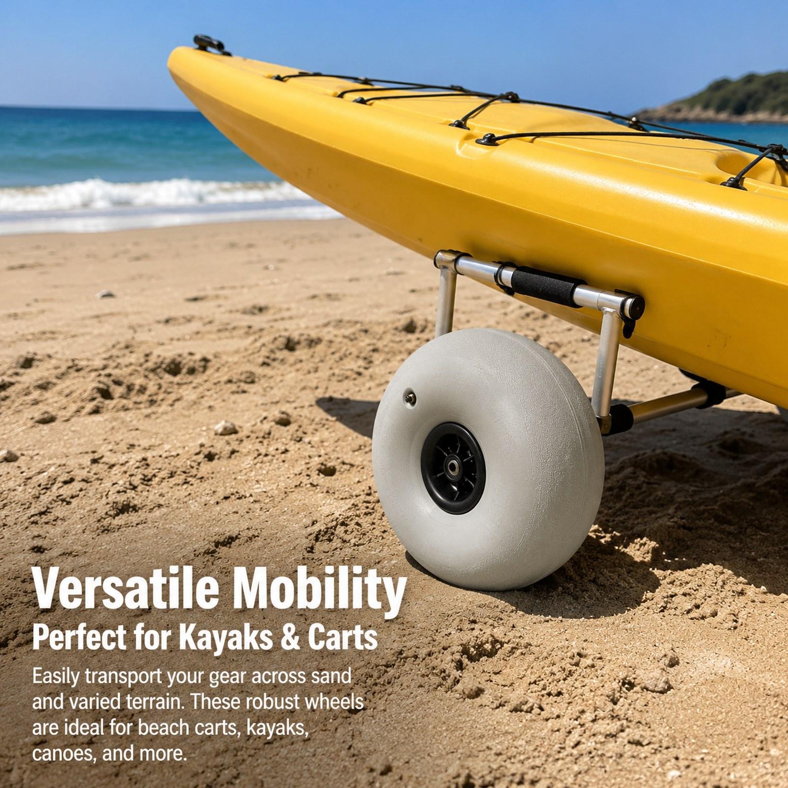 Fishing Kayak Cart - 16 Zoll Strandballonräder Ersatz Hochbelastbare Aufblasbare